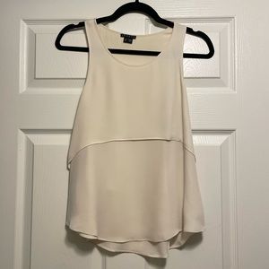 Theory ivory silk top